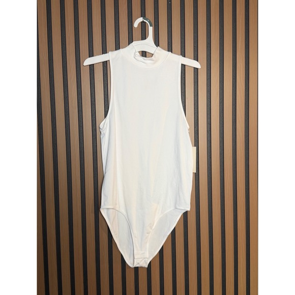 a new day Tops - A New Day Womens Mock Neck Sleeveless Bodysuit Medium Full Coverage Back NWT